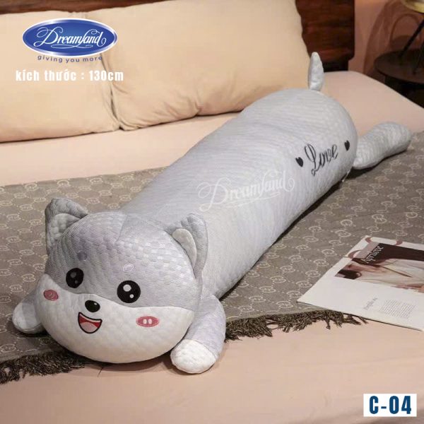 Gối Ôm Mát Sói Xám Tinh Nghịch